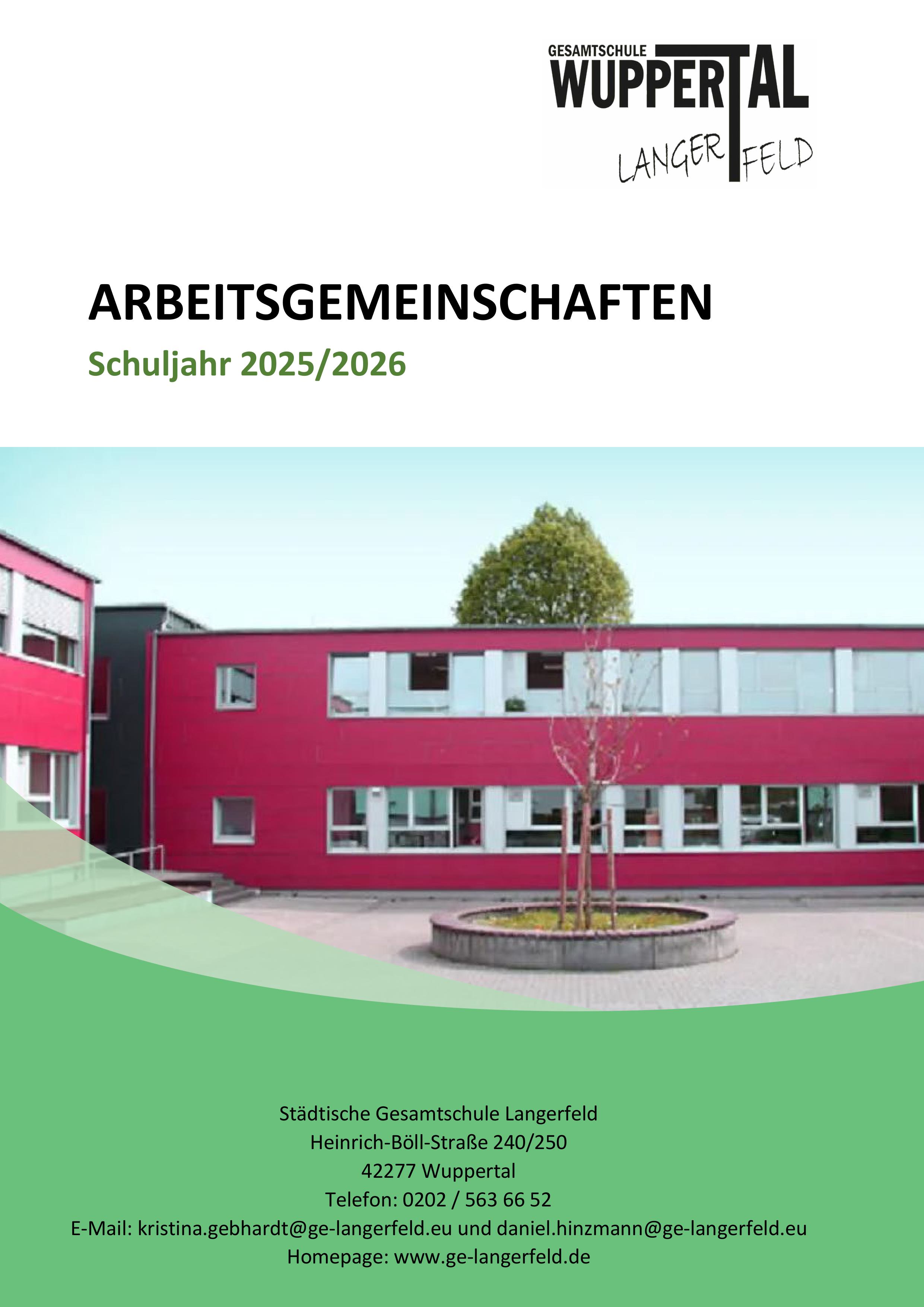 Wahl der Arbeitsgemeinschaften 2025