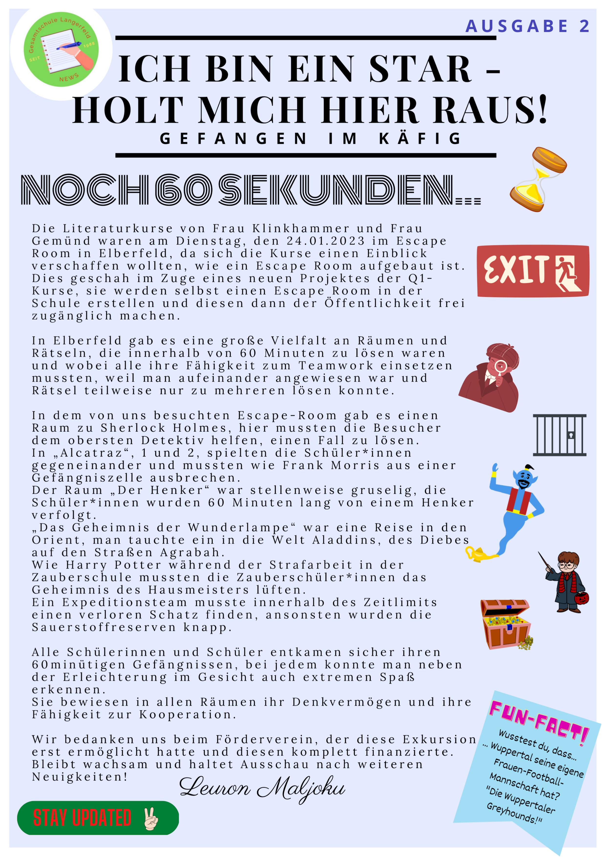 Zweite Ausgabe der Sch&uuml;lerzeitung
