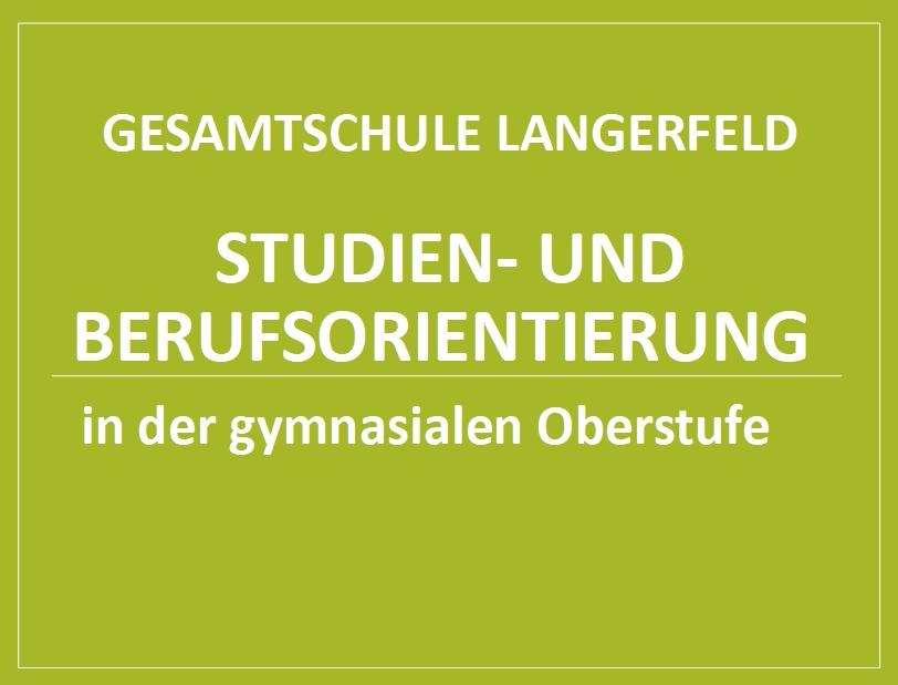 Infoveranstaltung zu den Angeboten der Studien- und Berufsorientierung in der gymnasialen Oberstufe