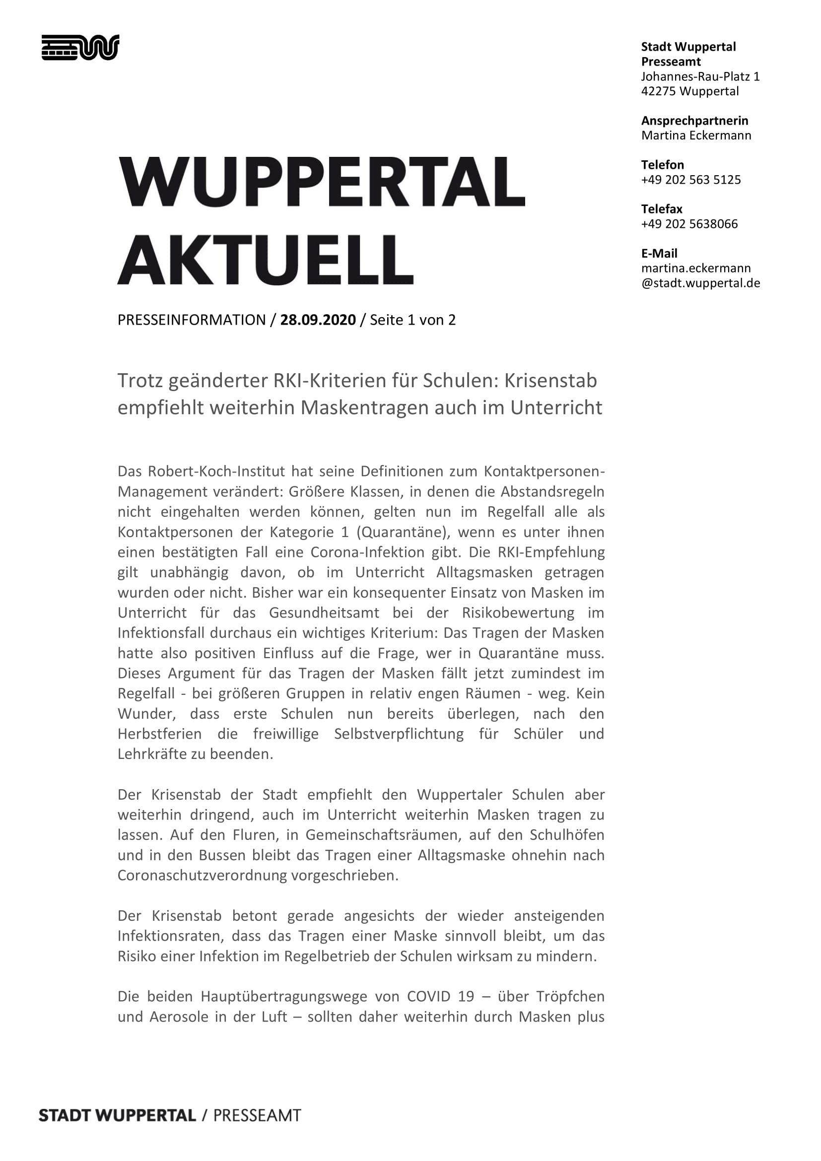 WUPPERTAL AKTUELL