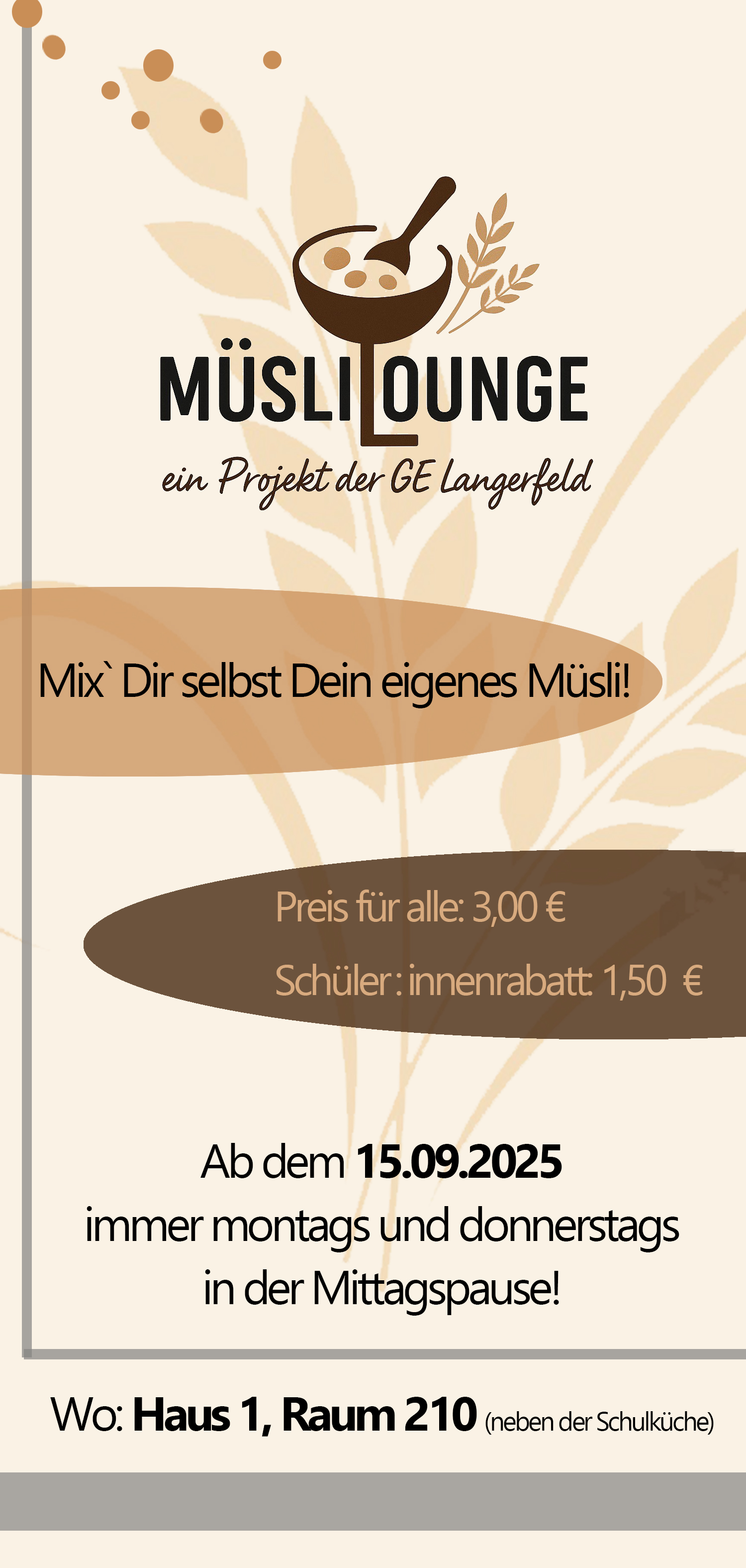 Die M&uuml;slibar startet!