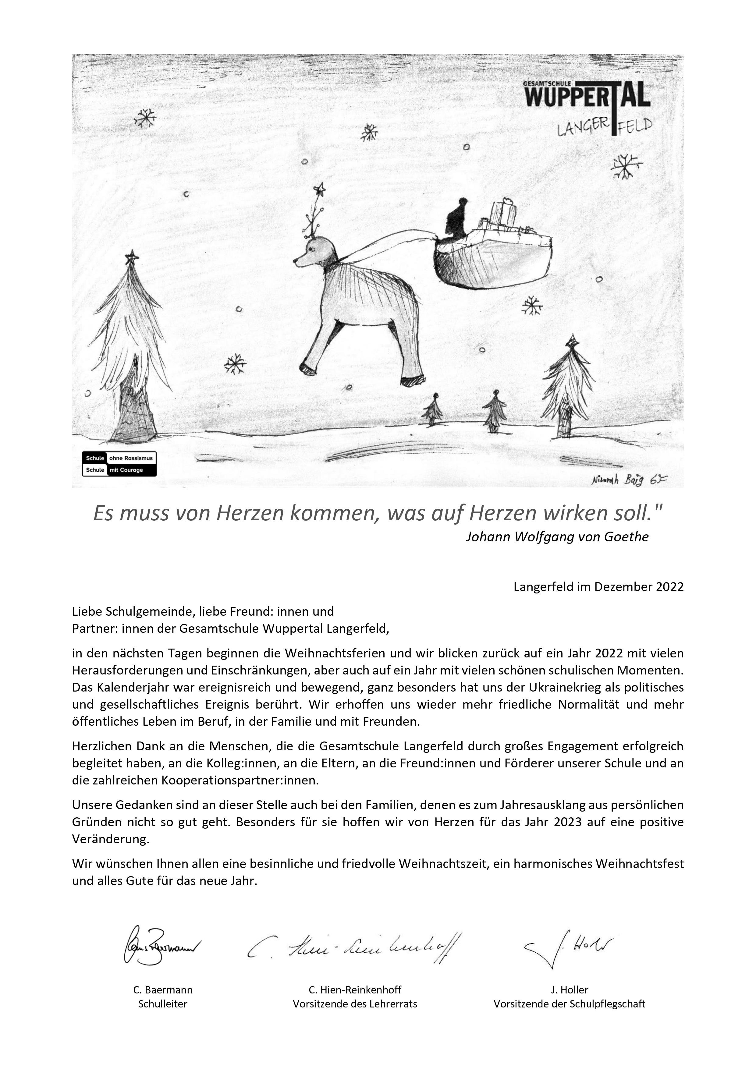 Weihnachtsgru&szlig; 2022