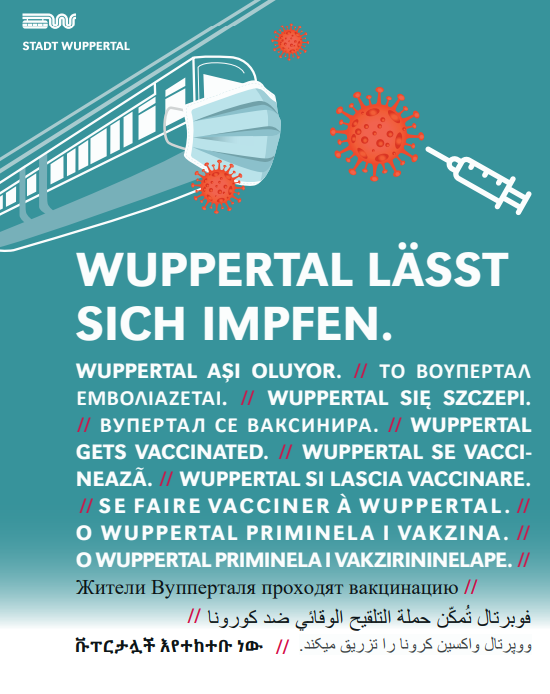 Impfstra&szlig;e im Forum der Gesamtschule Langerfeld